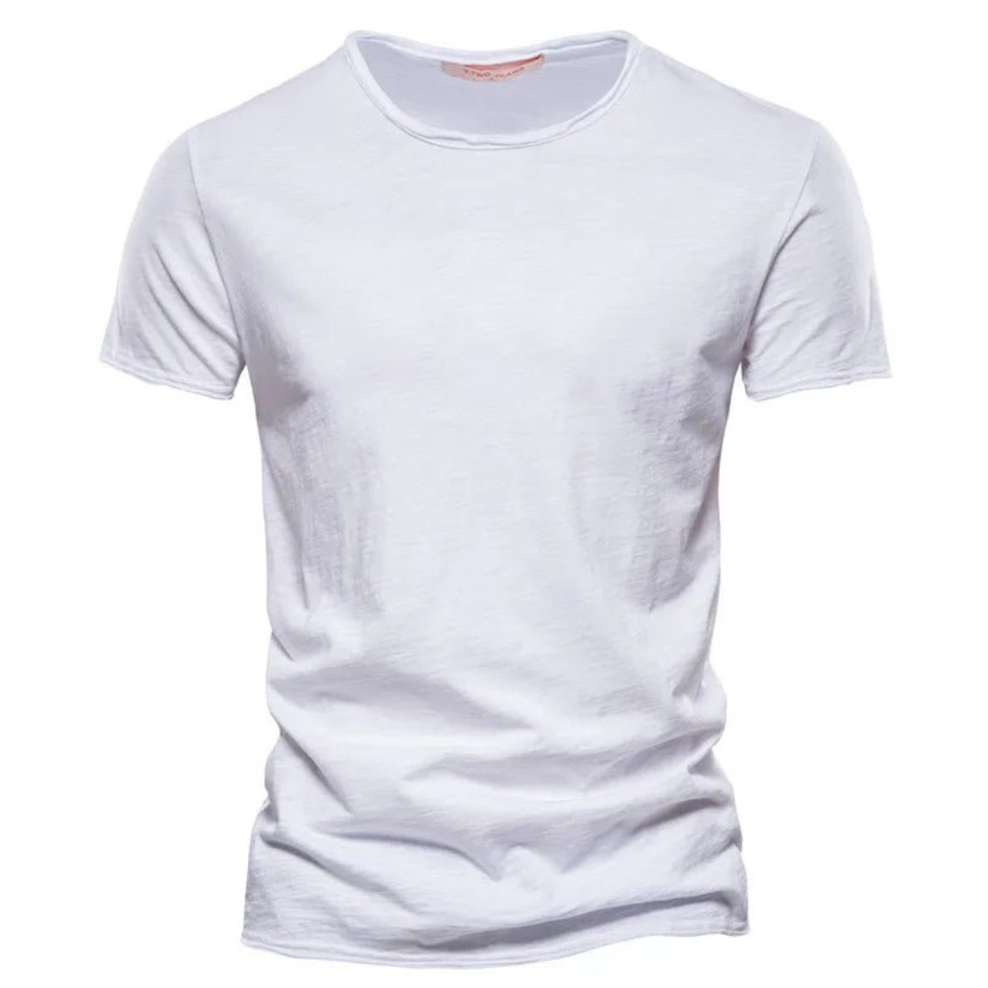 Homme T-Shirt Manches Courtes Col Rond Slim Fit