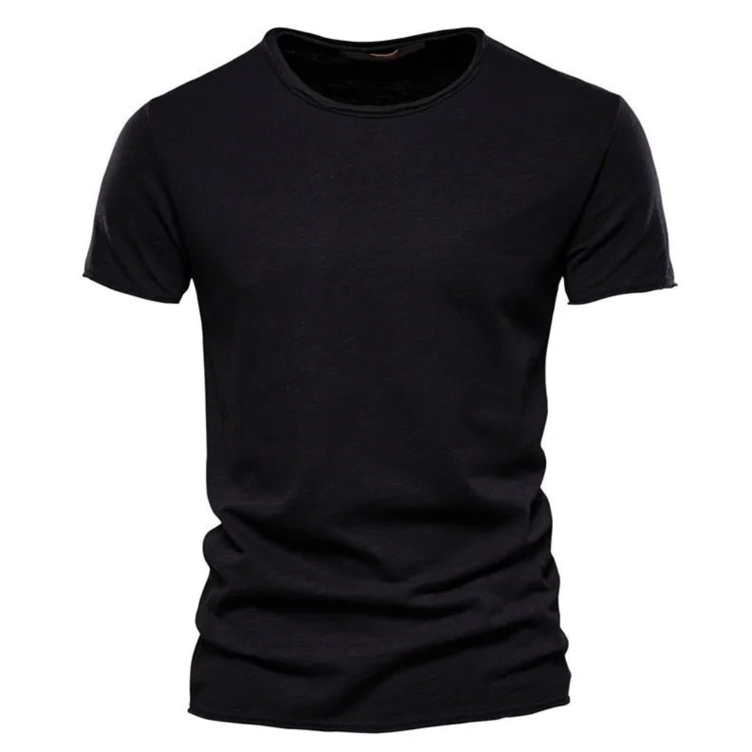 Homme T-Shirt Manches Courtes Col Rond Slim Fit