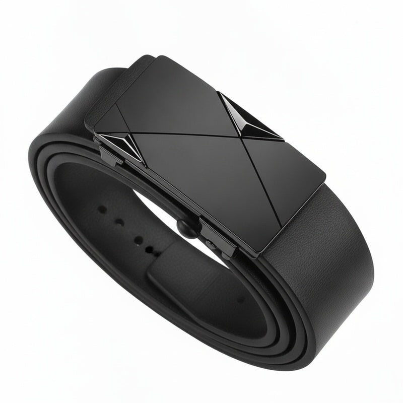 Men's Automatic Buckle Belt with Ratchet Closure