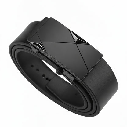 Men's Automatic Buckle Belt with Ratchet Closure