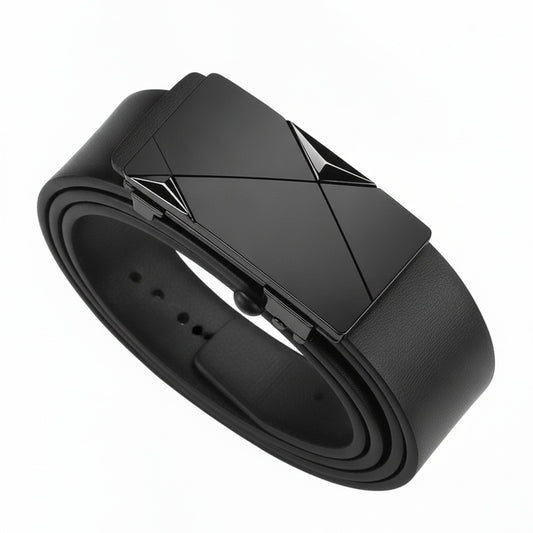 Men's Automatic Buckle Belt with Ratchet Closure