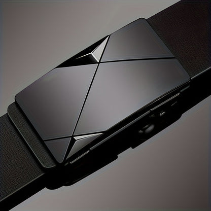 Men's Automatic Buckle Belt with Ratchet Closure