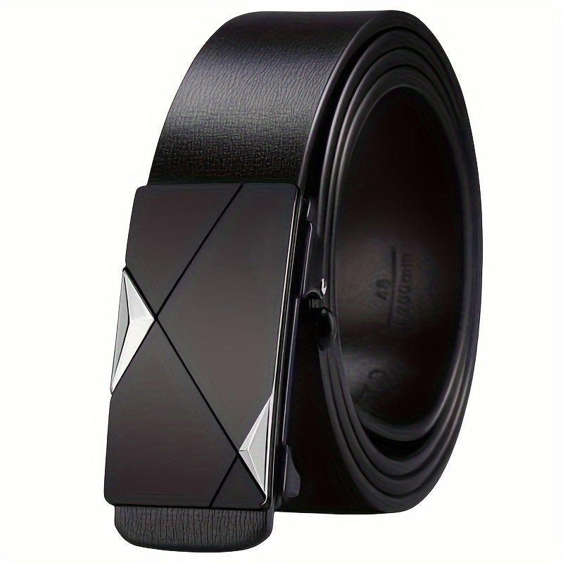 Men's Automatic Buckle Belt with Ratchet Closure