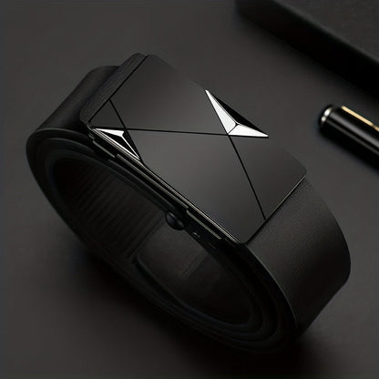 Men's Automatic Buckle Belt with Ratchet Closure