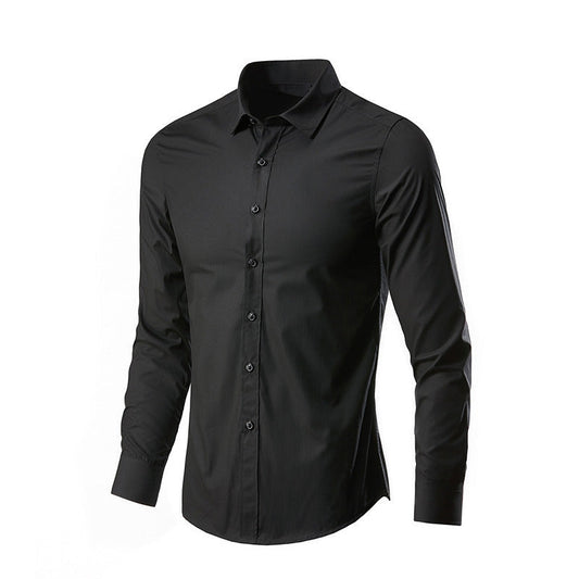 Men's Dress Shirt with Long and Short Sleeves, Slim Fit, No Iron - 1
