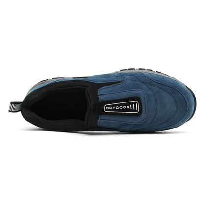 Men's Orthopedic Hiking Shoes Slip-On with Round Toe and Rubber Outsole