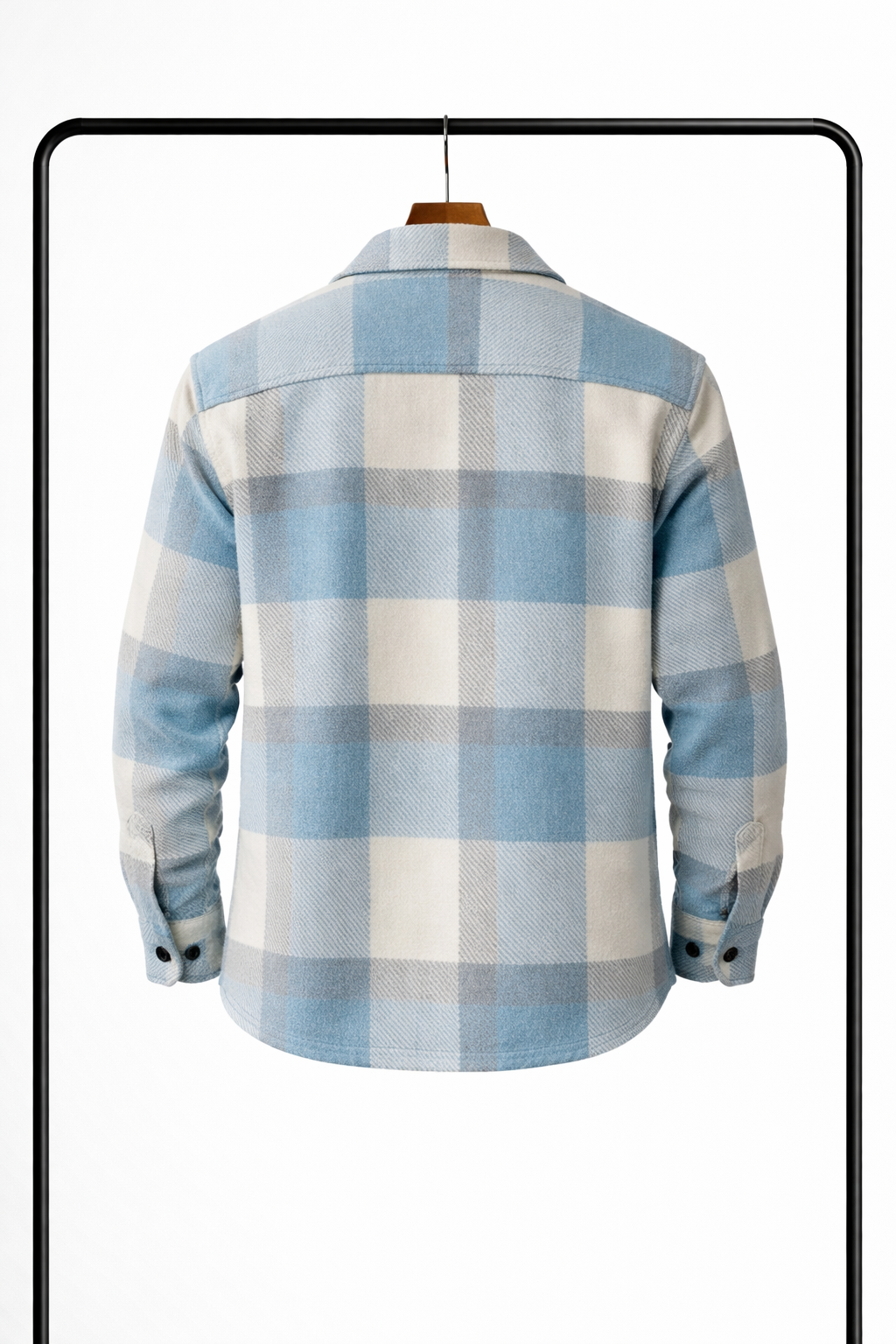 Men's Plaid Overshirt Shirt Jacket with Chest Pocket