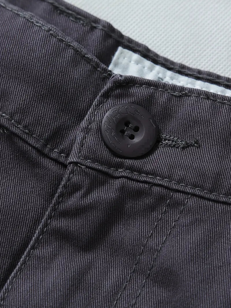 Men's Relaxed Multi-Pocket Cargo Pants with Toggle Hems and Belt Loops