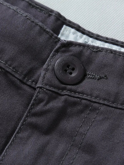 Men's Relaxed Multi-Pocket Cargo Pants with Toggle Hems and Belt Loops