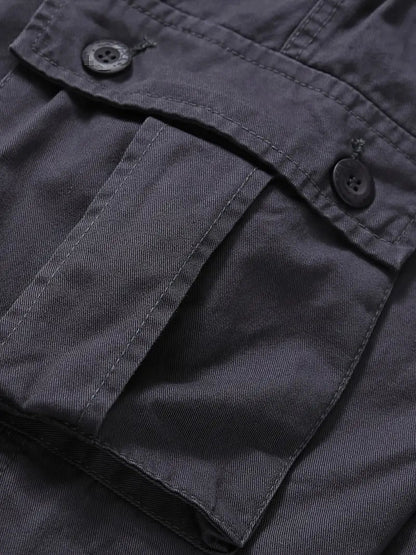 Men's Relaxed Multi-Pocket Cargo Pants with Toggle Hems and Belt Loops