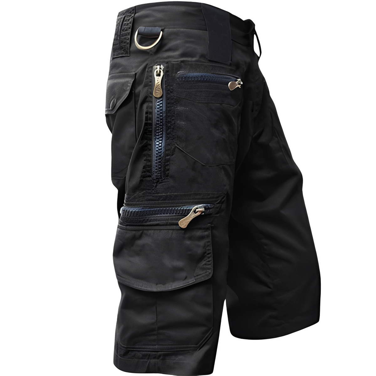 Men's Tactical Cargo Shorts with Multiple Zippered Pockets - 4