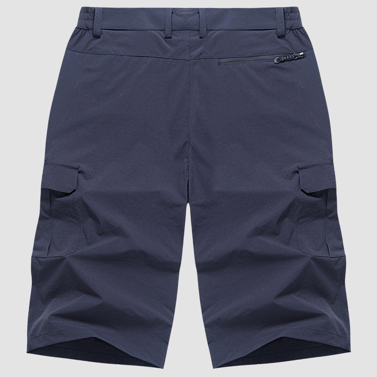 Men's Three-Quarter Cargo Shorts with Side Pockets and Zipper Closure - 14