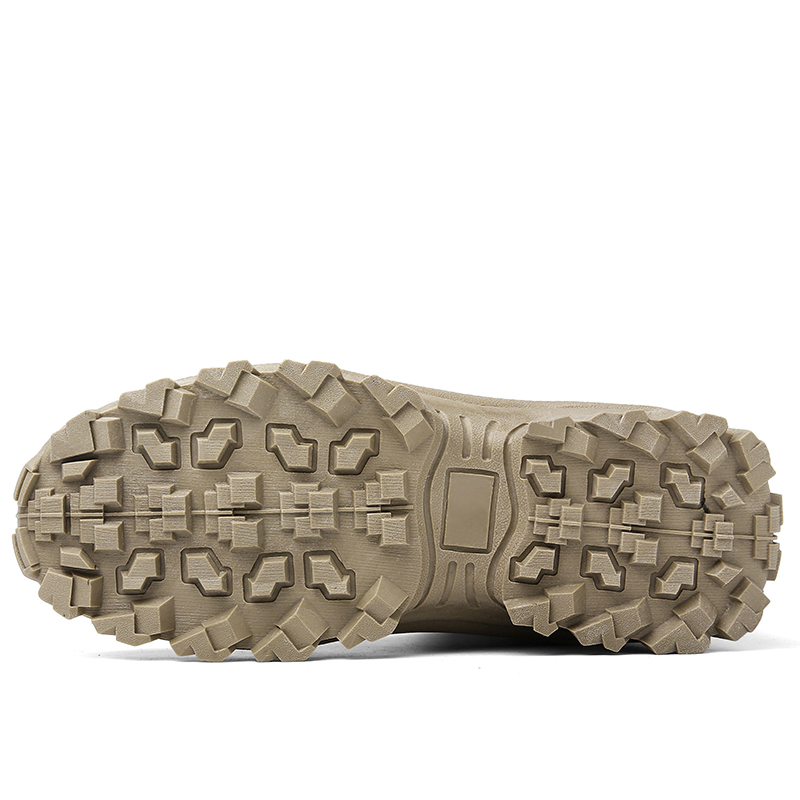 Men's Waterproof Tactical Work Boots with Side Zip and Speed Lace Hooks