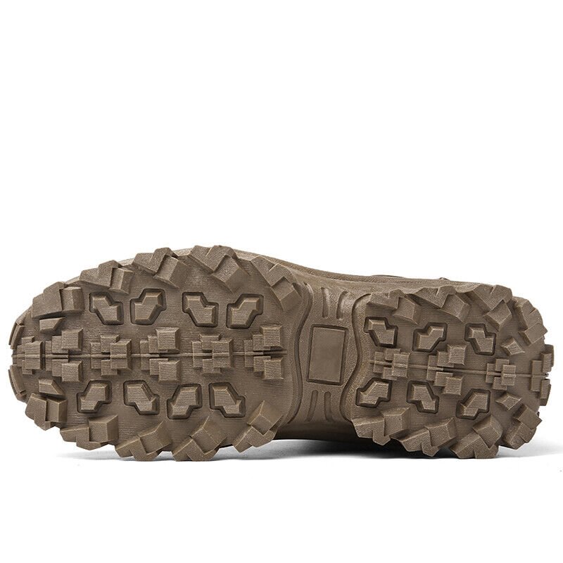 Men's Waterproof Tactical Work Boots with Side Zip and Speed Lace Hooks
