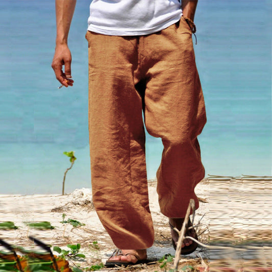 Men's Wide Drawstring Pants - 1