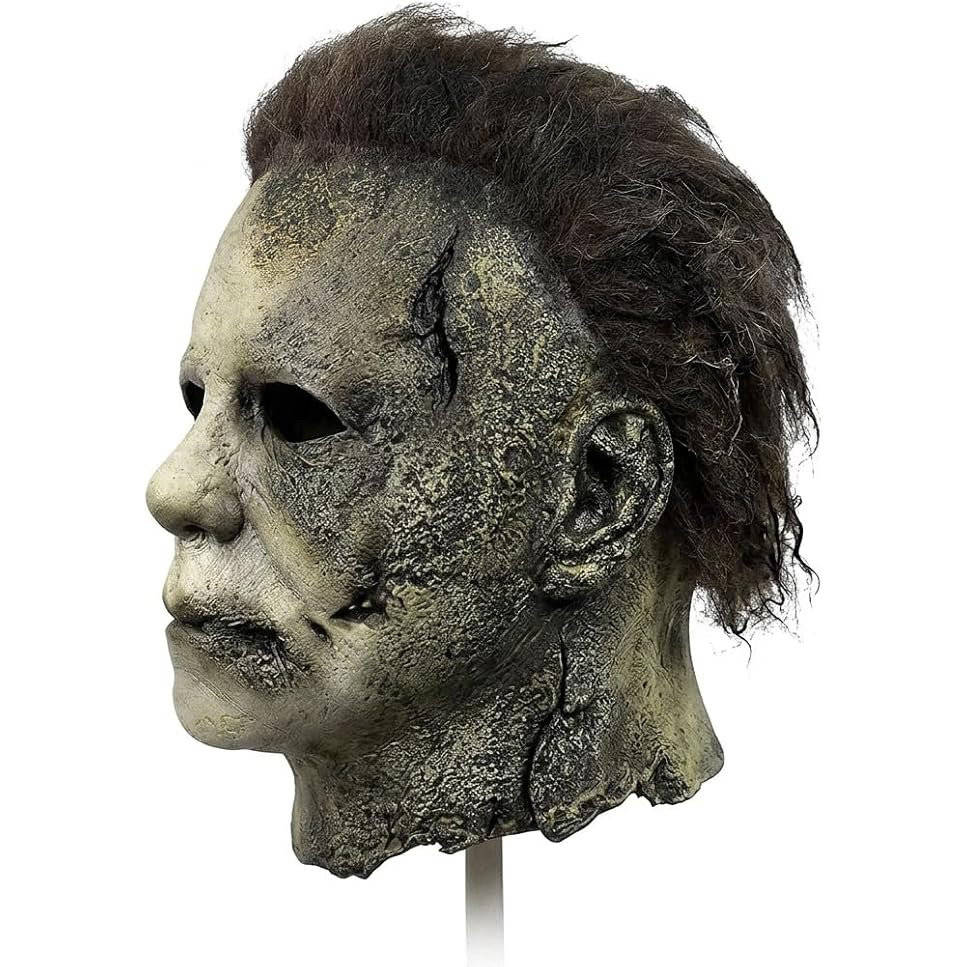 Unisex Realistic Full Head Killer Mask with Hair and Neck Coverage