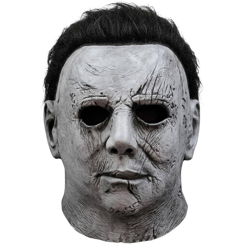 Unisex Realistic Full Head Killer Mask with Hair and Neck Coverage