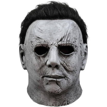 Unisex Realistic Full Head Killer Mask with Hair and Neck Coverage
