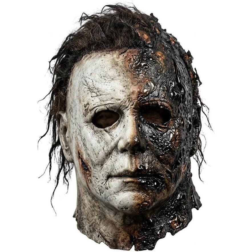Unisex Realistic Full Head Killer Mask with Hair and Neck Coverage
