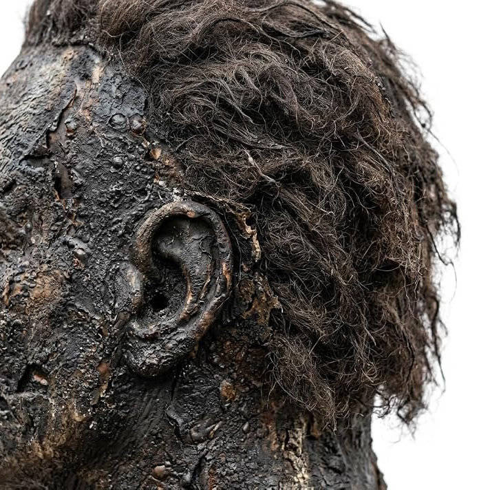 Unisex Realistic Full Head Killer Mask with Hair and Neck Coverage