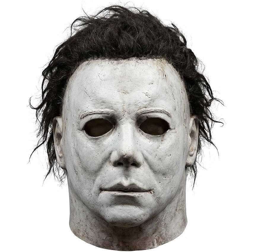 Unisex Realistic Full Head Killer Mask with Hair and Neck Coverage
