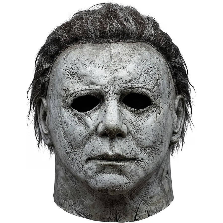 Unisex Realistic Full Head Killer Mask with Hair and Neck Coverage