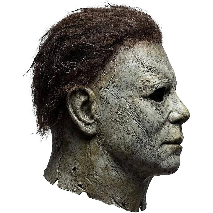 Unisex Realistic Full Head Killer Mask with Hair and Neck Coverage