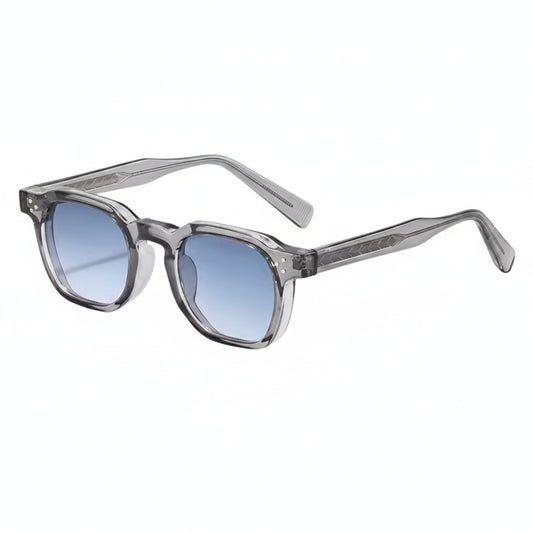 Unisex Retro Square Sunglasses with Thick Frame - 1