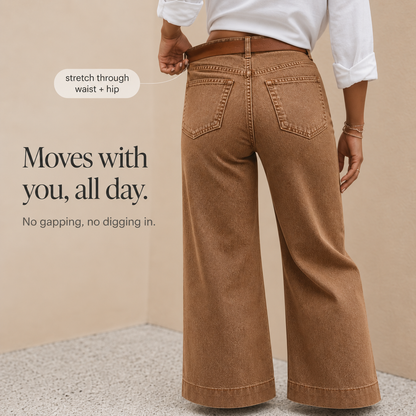 Women's High-Rise Wide-Leg Jeans with Vintage Wash