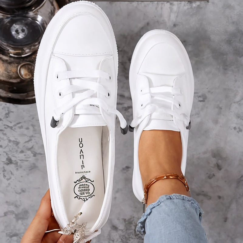 Women's Low-Top Lace-Up Sneakers with Platform Sole