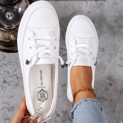 Women's Low-Top Lace-Up Sneakers with Platform Sole
