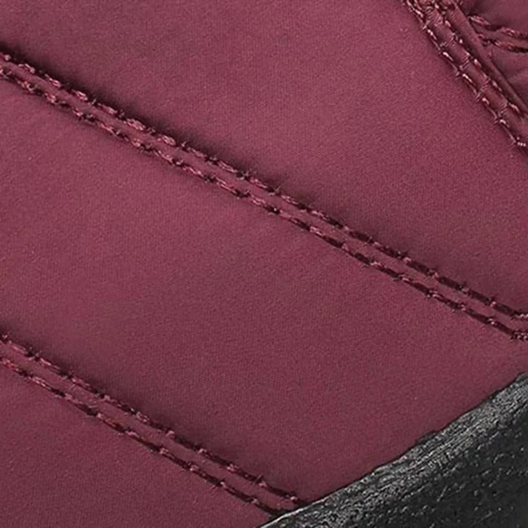 Women's Quilted Snow Boots with Side Zip and Faux Fur Trim