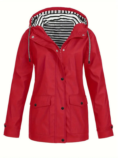 Women's Raincoat with Hood and Zip