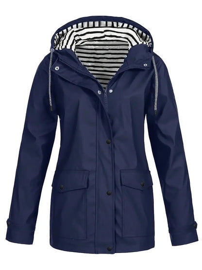 Women's Raincoat with Hood and Zip