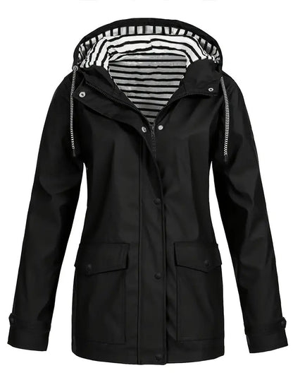 Women's Raincoat with Hood and Zip