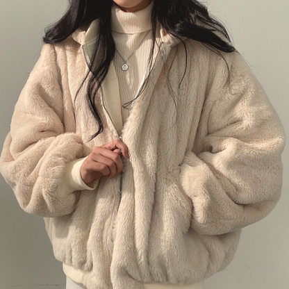 Women's Reversible Winter Jacket with Hood