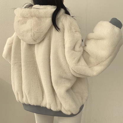 Women's Reversible Winter Jacket with Hood