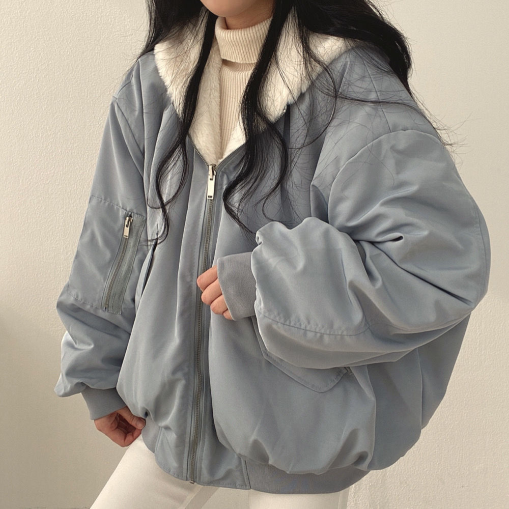 Women's Reversible Winter Jacket with Hood