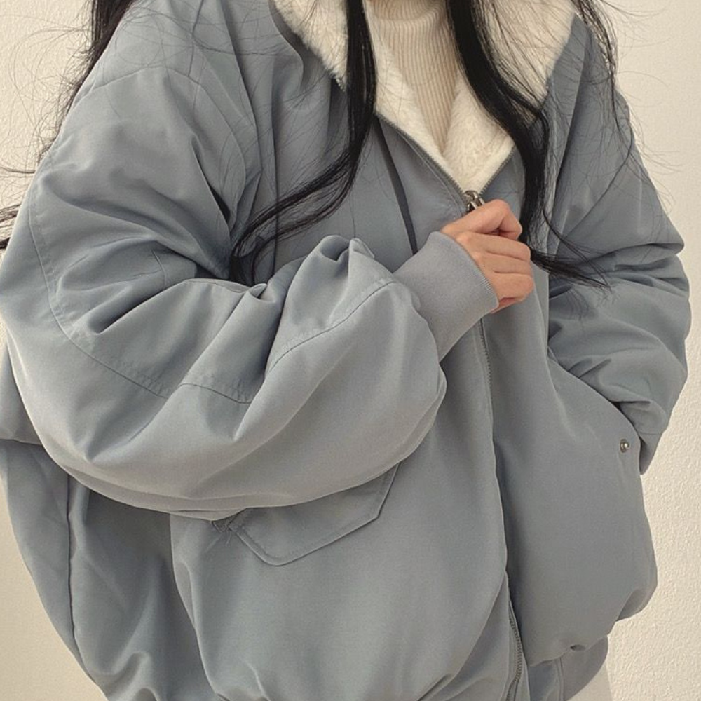 Women's Reversible Winter Jacket with Hood