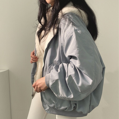 Women's Reversible Winter Jacket with Hood
