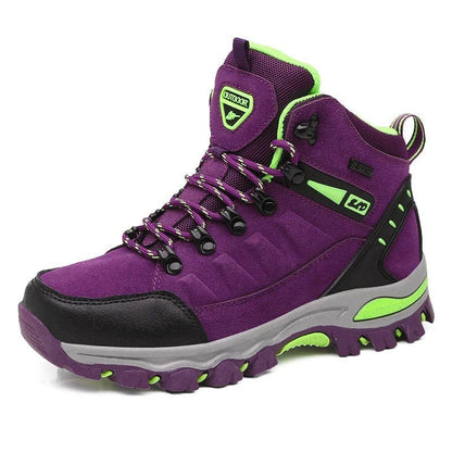 Women's Waterproof High-Top Work Shoes with Slip-Resistant Sole