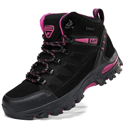 Women's Waterproof High-Top Work Shoes with Slip-Resistant Sole