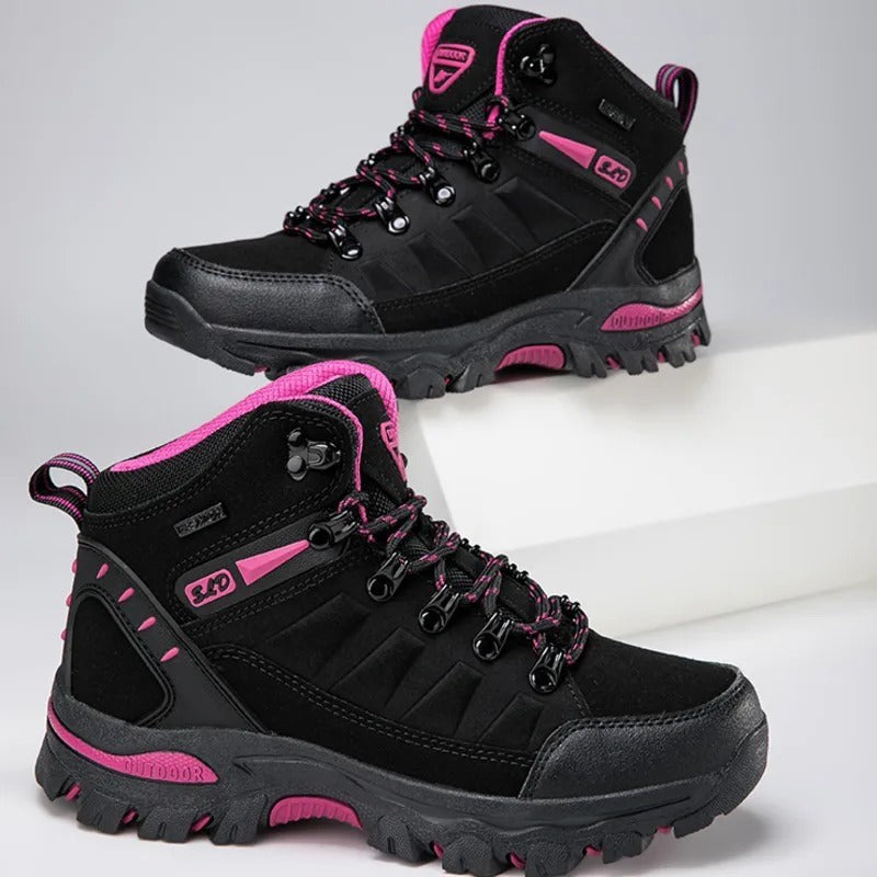 Women's Waterproof High-Top Work Shoes with Slip-Resistant Sole