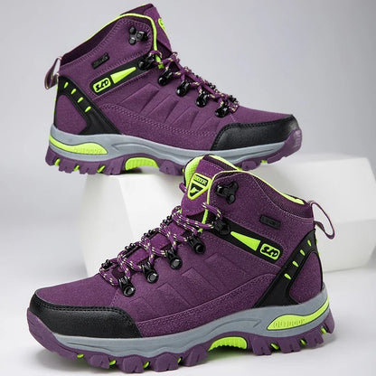 Women's Waterproof High-Top Work Shoes with Slip-Resistant Sole