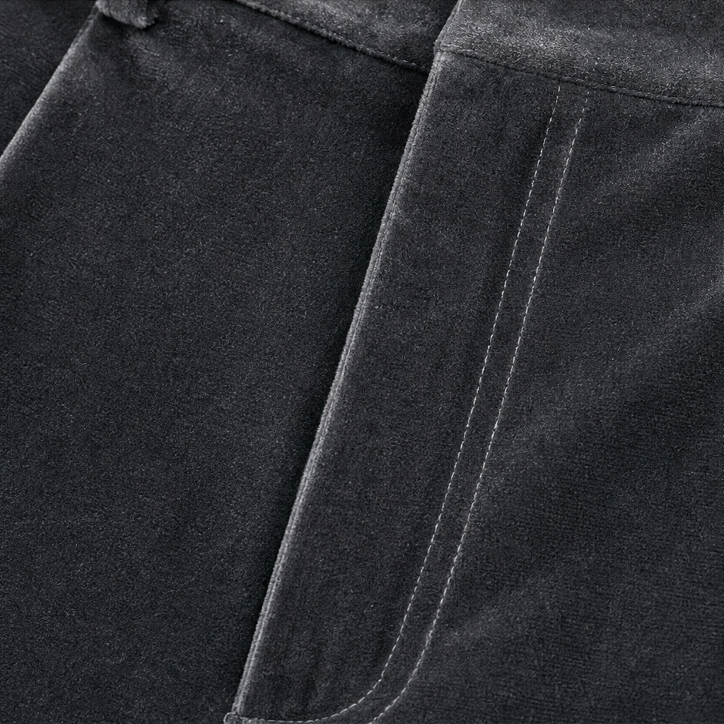 Women's Wide-Leg High-Waisted Trousers with Pleated Front