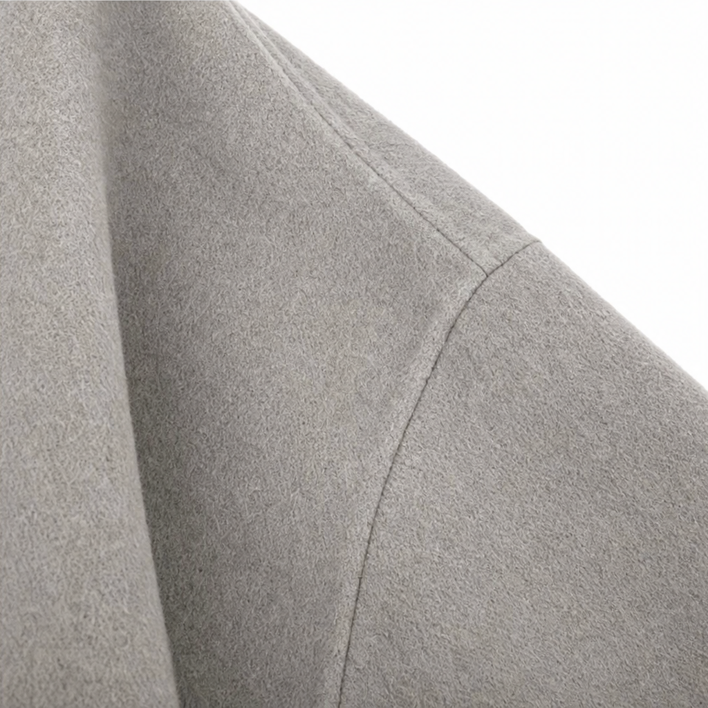 Women's Wrap Cape Jacket with Asymmetric Button Collar